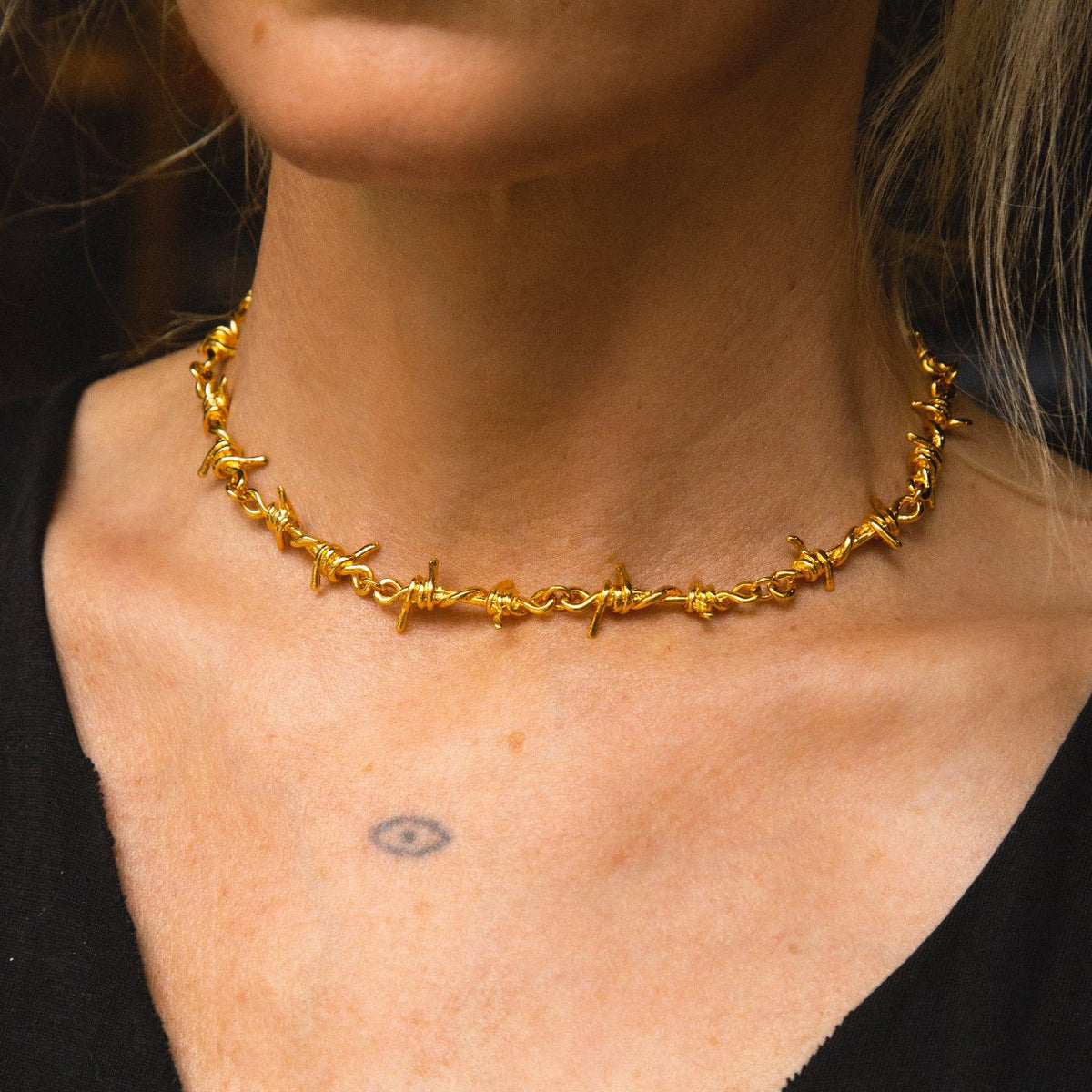 Barbed Wire Necklace NYC Jewelry –