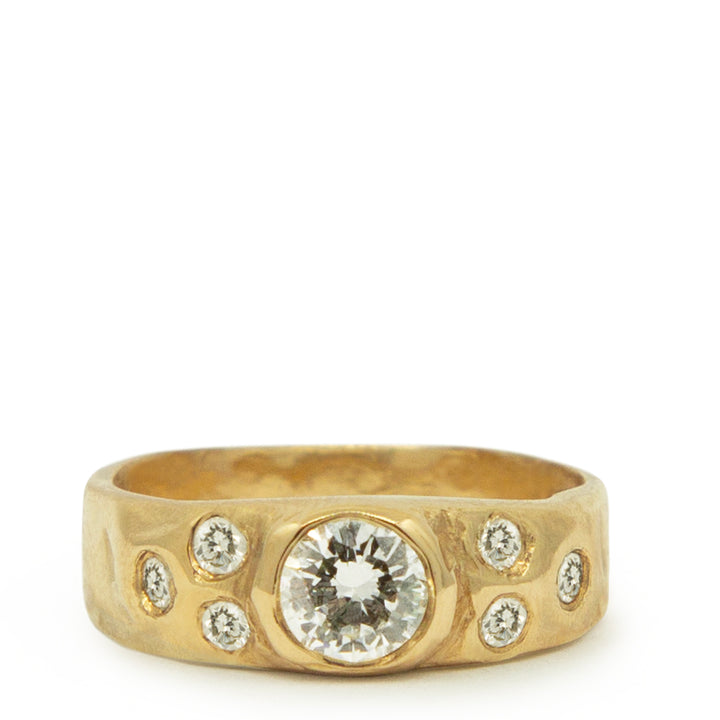 7 Diamond Band 14k