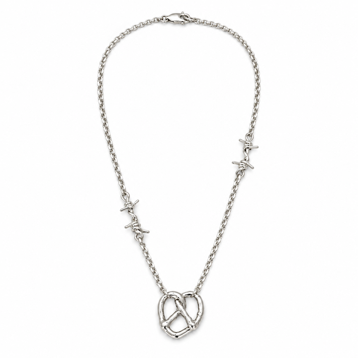 Barbed Wire Pretzel Necklace