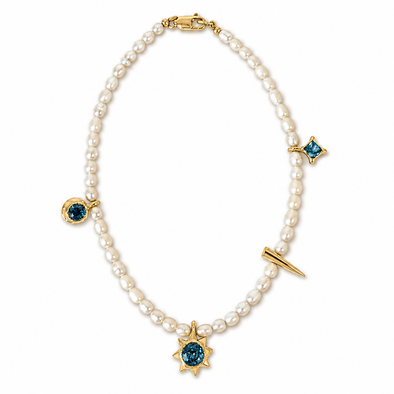 Celestial Pearl Necklace 14k