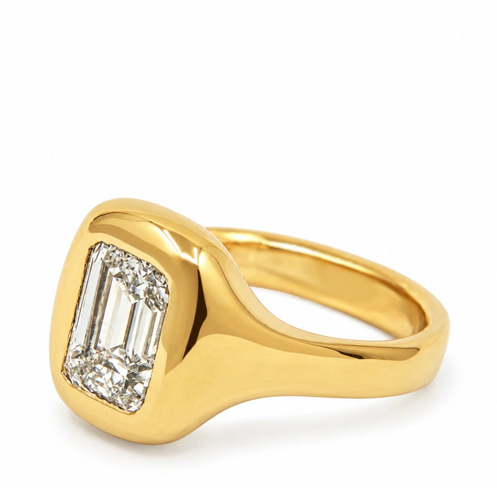 Bubbly 3 Carat Signet 14k
