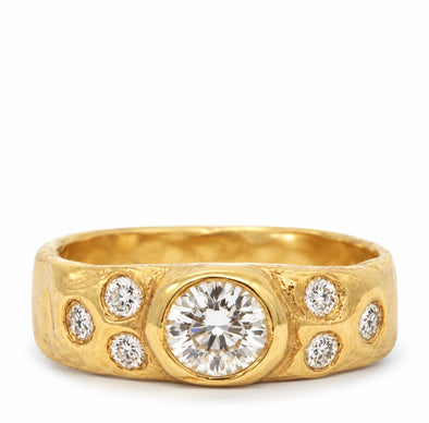 7 Diamond Band 14k