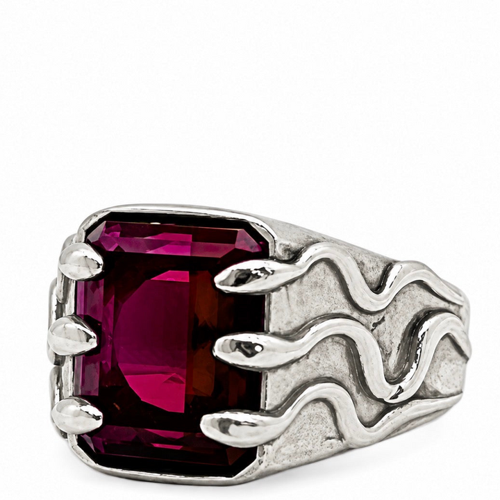 Snake Signet Ring Ruby