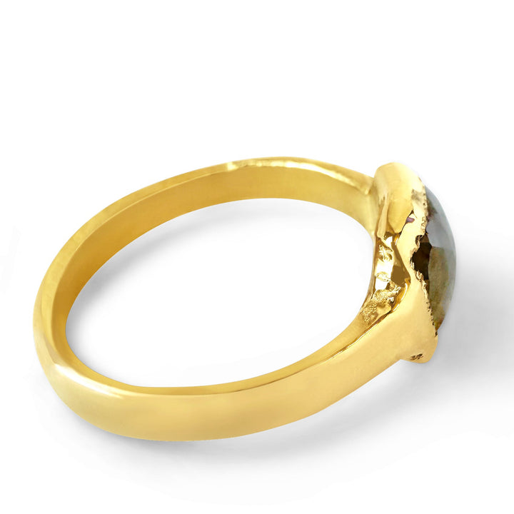 Salt & Pepper Diamond Band 14k