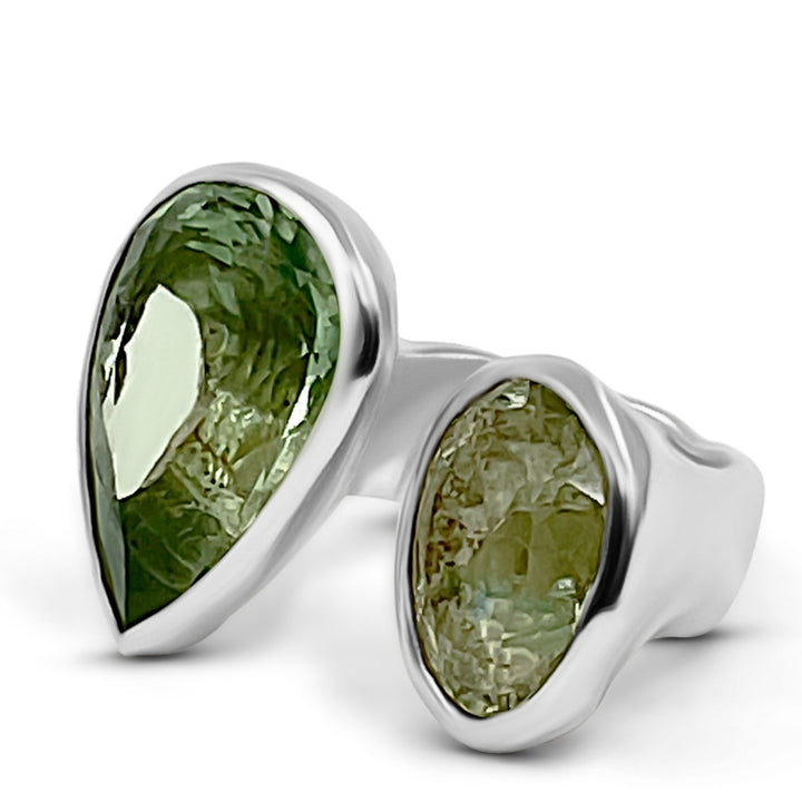 gemstone ring sterling silver handmade custom Britt Bolton