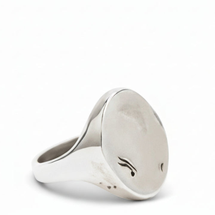 Mens signet ring sterling silver handcrafted Britt Bolton