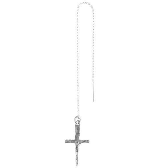 Crucifix Dagger Threader Earring