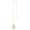Handmade 14k Gold Plated Star pendant hanging from a hypoallergenic 14k Gold Filled threader chain.