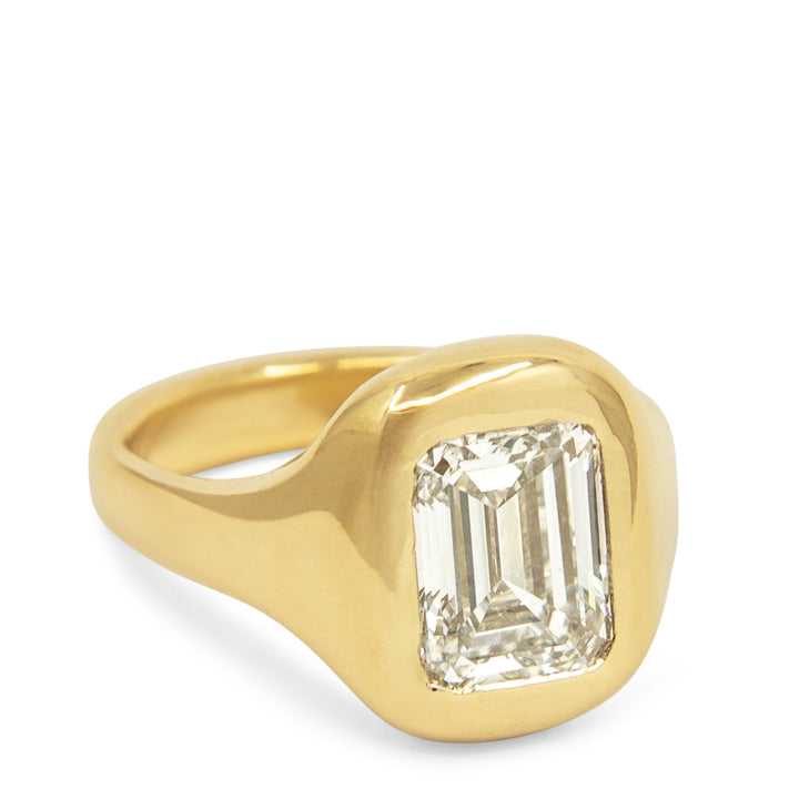 Bubbly 3 Carat Signet 14k