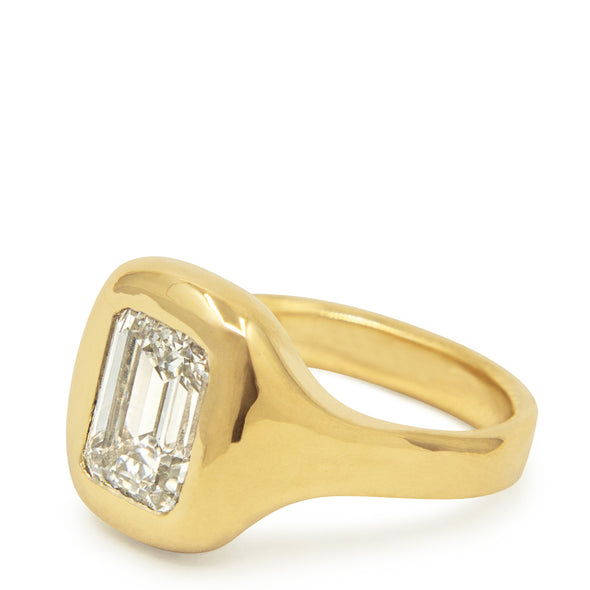 Bubbly 3 Carat Signet 14k