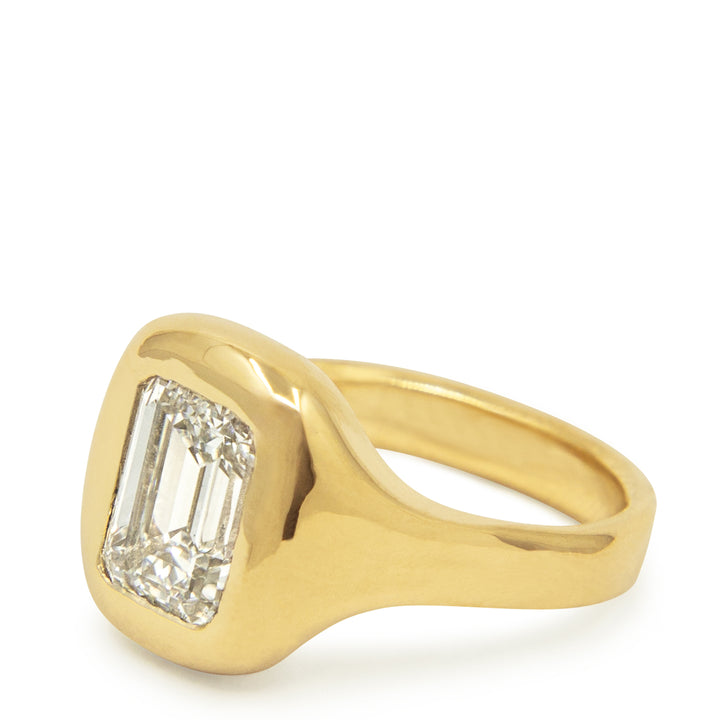 Bubbly 3 Carat Signet 14k