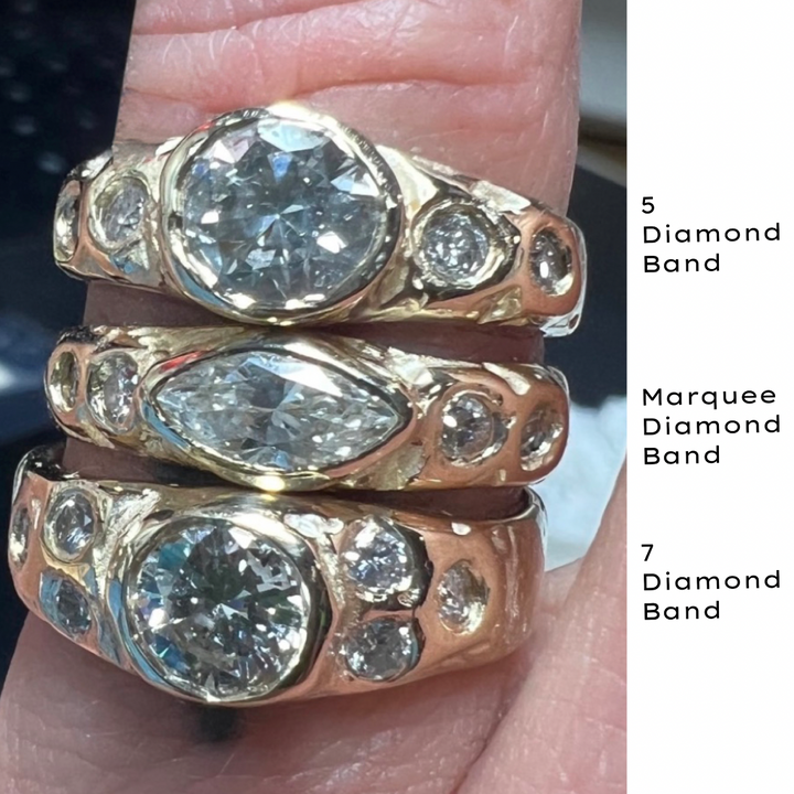 7 Diamond Band 14k