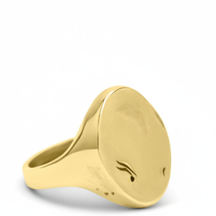 Gold signet ring hand crafted britt bolton jewelry