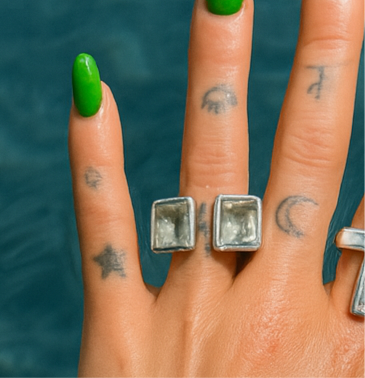 Open Gemstone cocktail ring