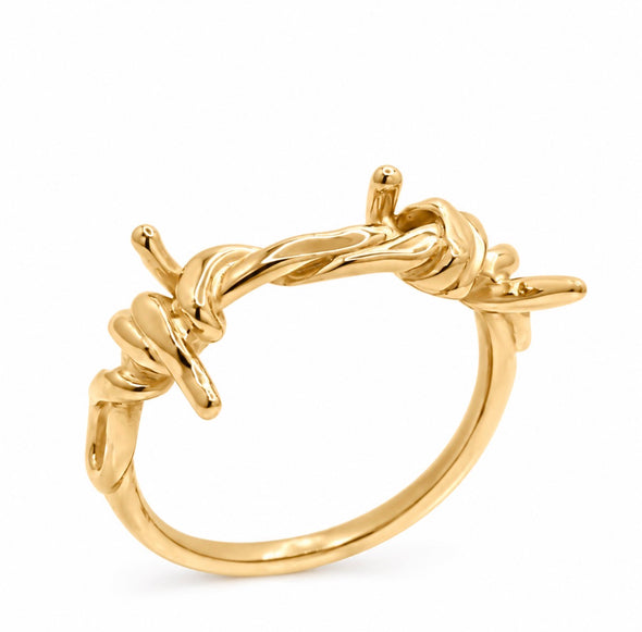 Barbed Wire Band 14k