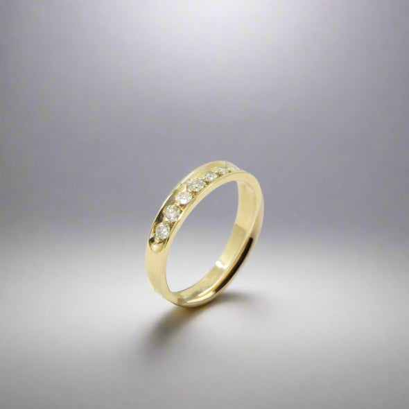 VINTAGE 14k Skinny Diamond Band