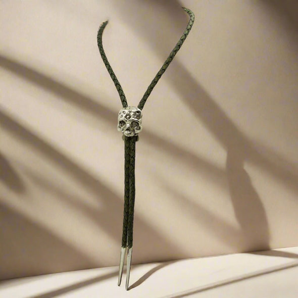 Zombie Skull Bolo Tie