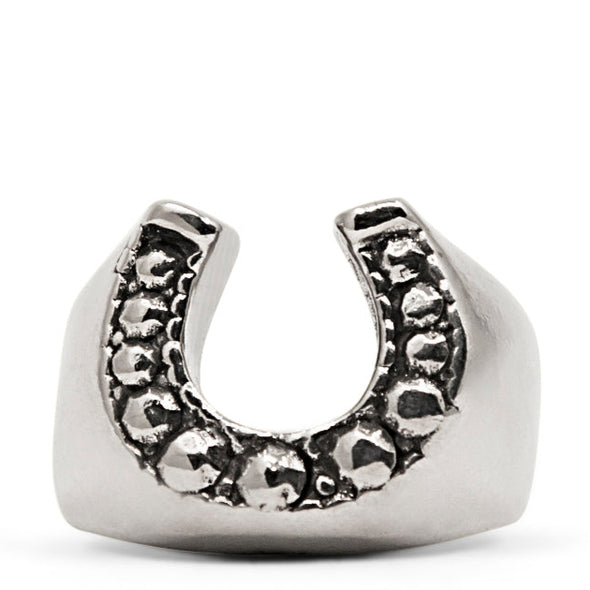 Studded Horse Shoe Signet