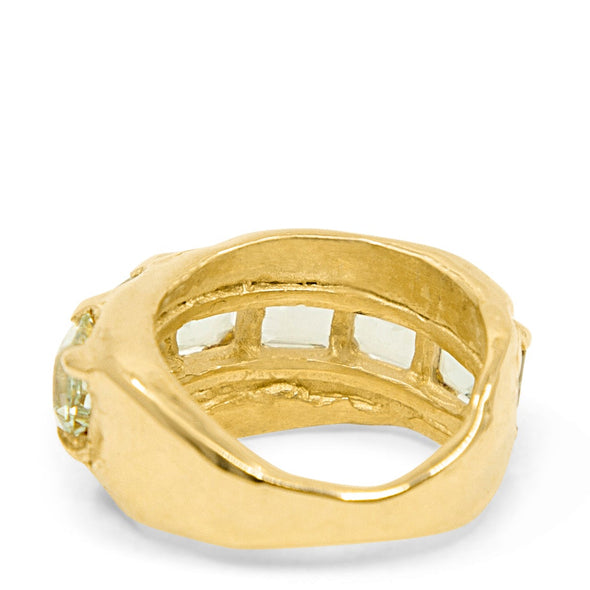 Glacier Ring 14k -Green Amethyst
