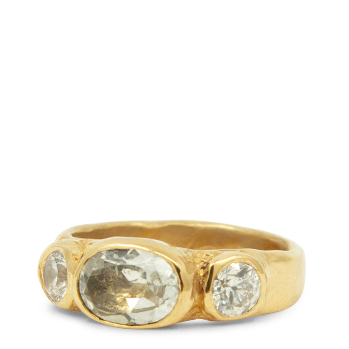 Oval Diamond Band 14k