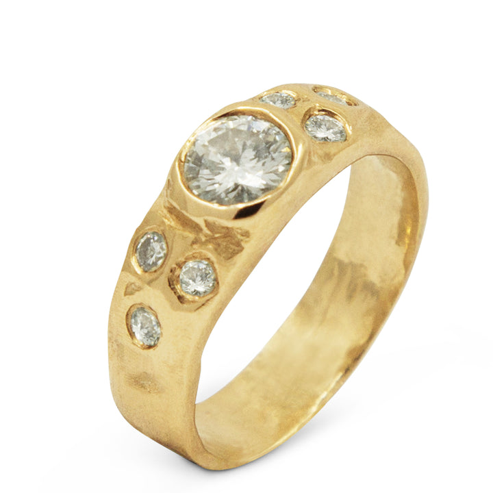 7 Diamond Band 14k