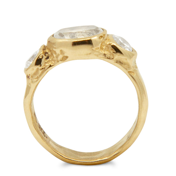 Oval Diamond Band 14k