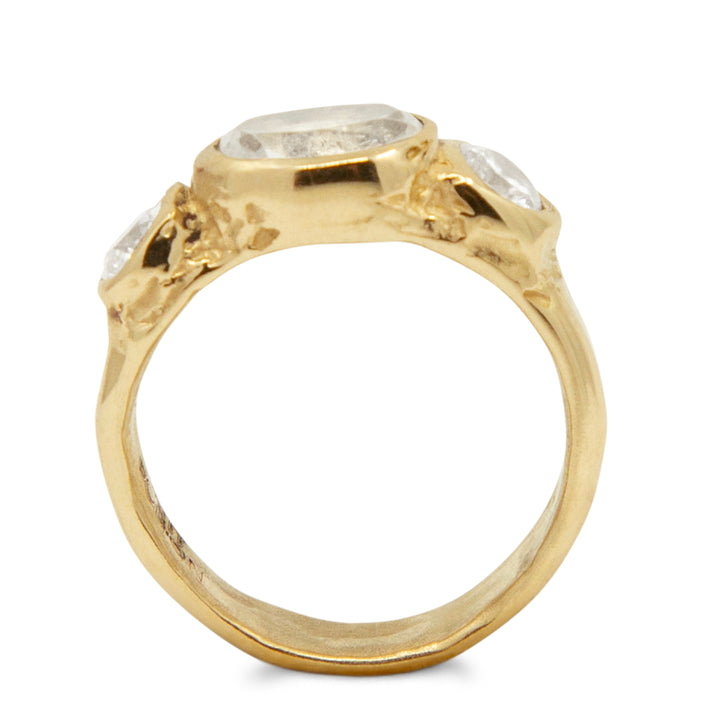 Oval Diamond Band 14k