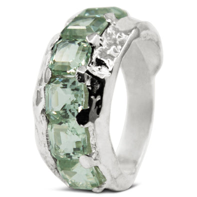 Glacier Ring Green Amethyst