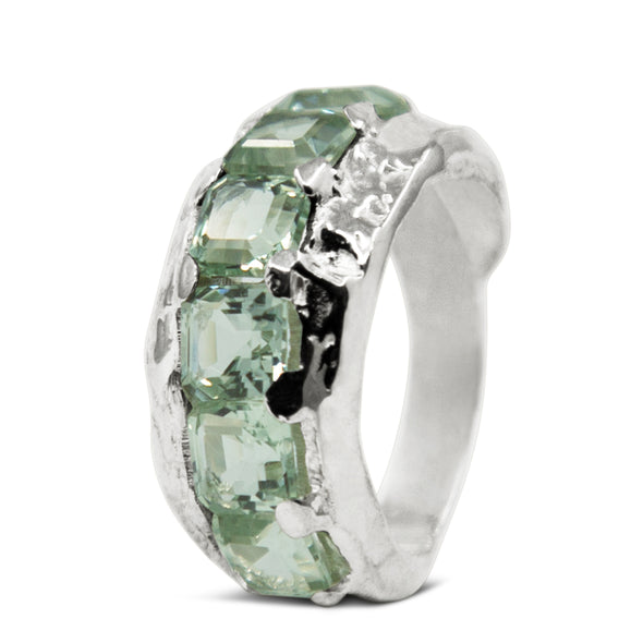 Glacier Ring -Green Amethyst