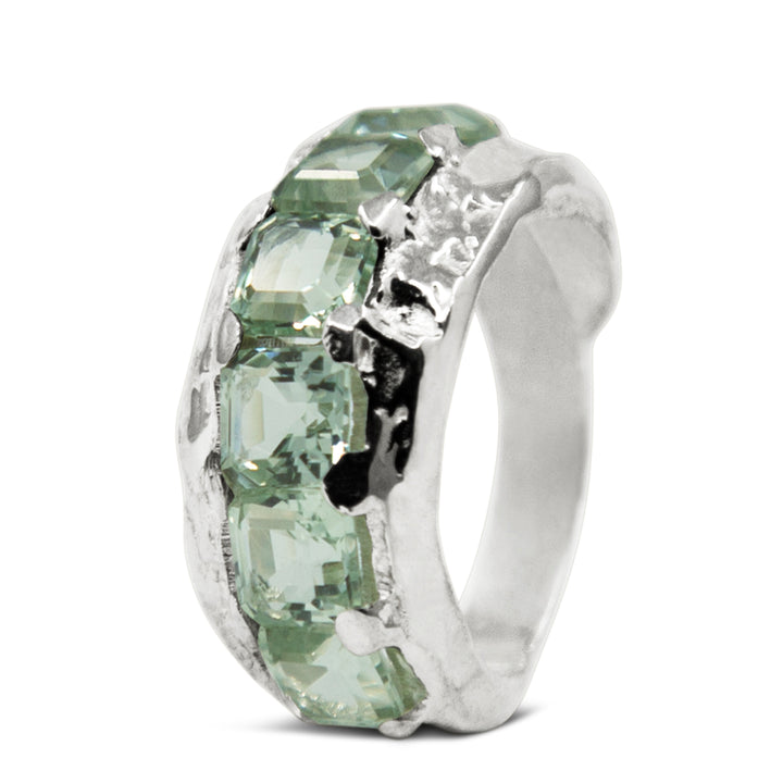 Glacier Ring -Green Amethyst