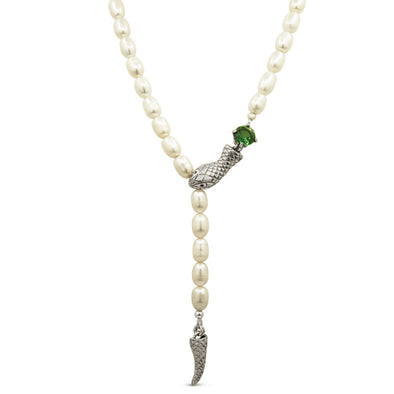 Snake Bite Pearl Necklace