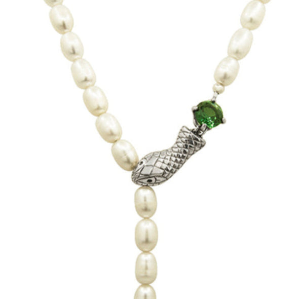 Snake Bite Pearl Necklace