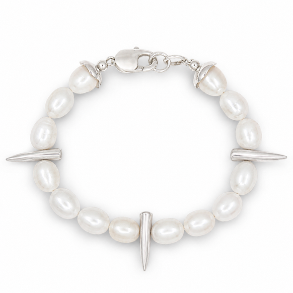 Triple Spike Pearl Bracelet (color options)