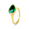Pear Shaped Emerald Band 14k