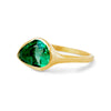 Pear Shaped Emerald Band 14k