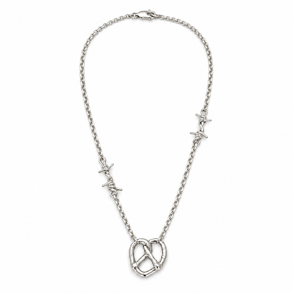 Barbed Wire Pretzel Necklace
