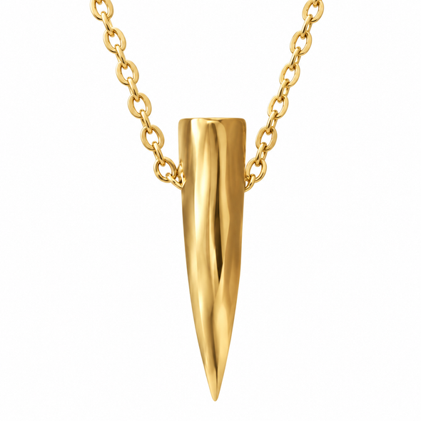 Spike Slider Necklace 14k