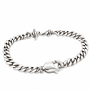 A silver barbed wire bracelet with a lobster clasp, displayed on a clean white background.