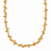 Barbed Wire Necklace 14k