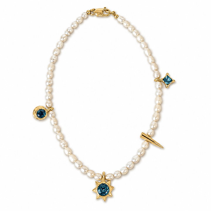 Celestial Pearl Necklace 14k