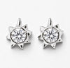 Sun Stud Earrings Moissanite