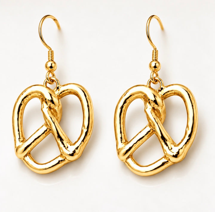 Pretzel Earrings 14k