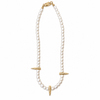 Spike Pearl Necklace 14k