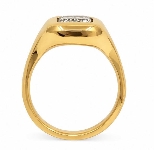 Bubbly 3 Carat Signet 14k