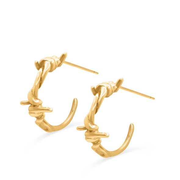Barbed Wire Hoop Gold