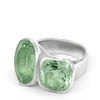 Green gemstone Sterling Silver handmade ring by Britt Bolton