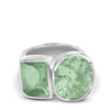 Green gemstone Sterling Silver handmade ring by Britt Bolton