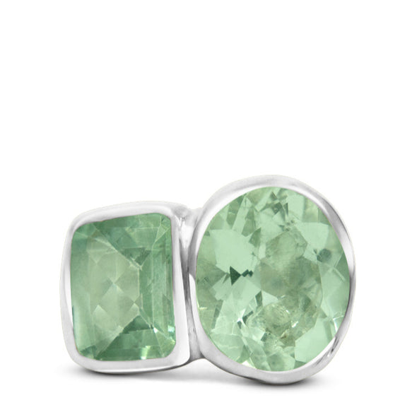 Green gemstone Sterling Silver handmade ring by Britt Bolton