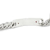 Silver chain bracelet on a white background