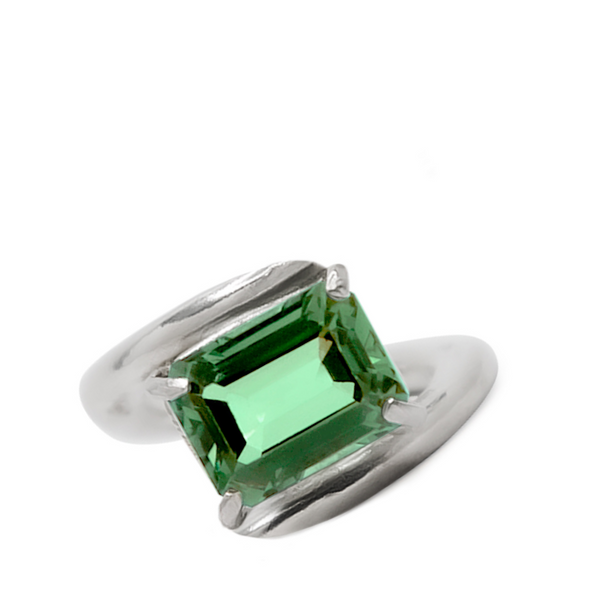 Floating Emerald Cut Band